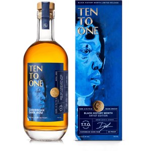 Ten to One Caribbean Dark Rum Black History Month Artist Edition