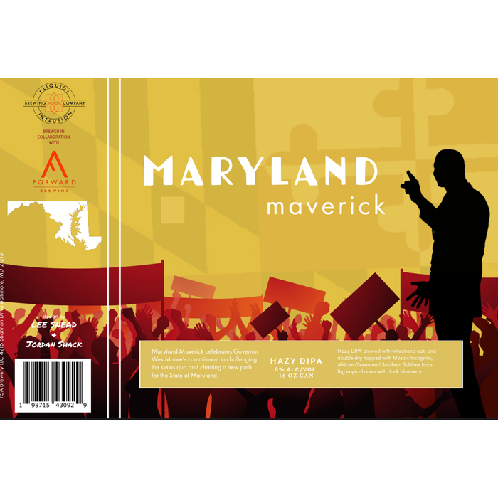 Liquid Intrusion Brewing Maryland Maverick Hazy DIPA