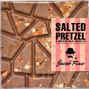 Jasmin Fine Goods Salted Pretzel Milk Chocolate Bar