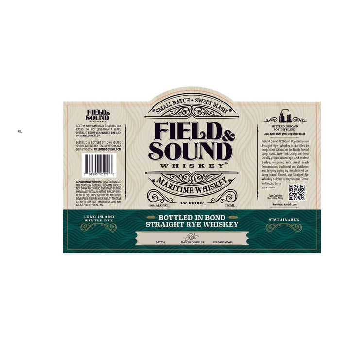 Field & Sound Bottled In Bond Rye Whiskey