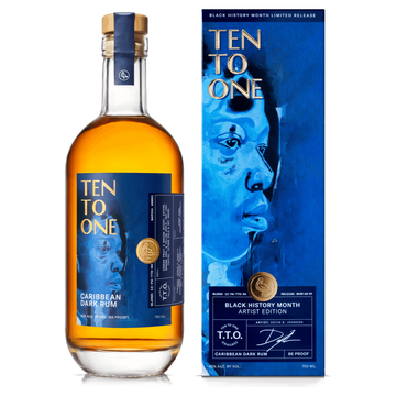 Ten to One Caribbean Dark Rum Black History Month Artist Edition
